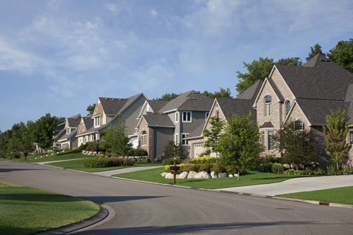 Upscale houses in a suburban Tri-Cities neighborhood next to ETSU.