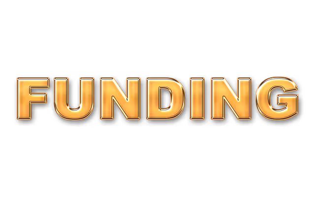 Funding in gold letters.