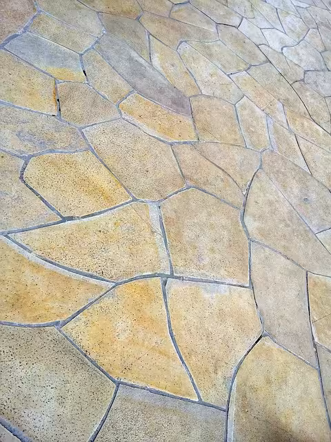 Light-colored pavers for a driveway.