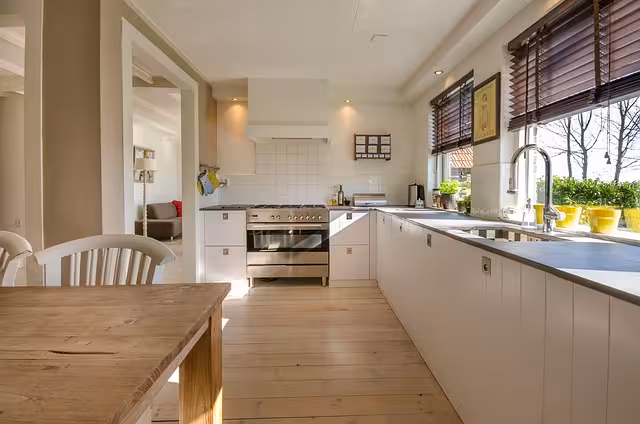 A large white kitchen in a modern home.