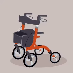 A walker for accessibility.