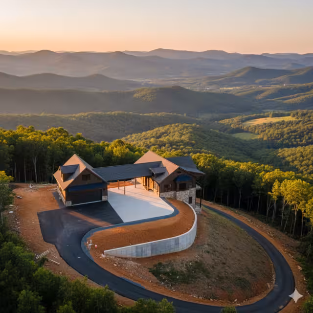 Zero-Step entry home in the mountainous landscape of East Tennessee.