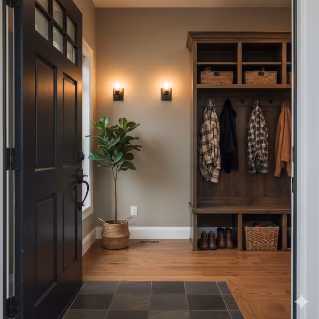 The front entryway to a house.