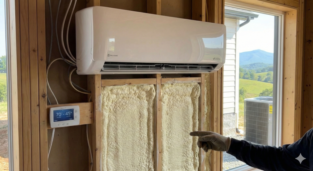 Insulation in a smart design home.