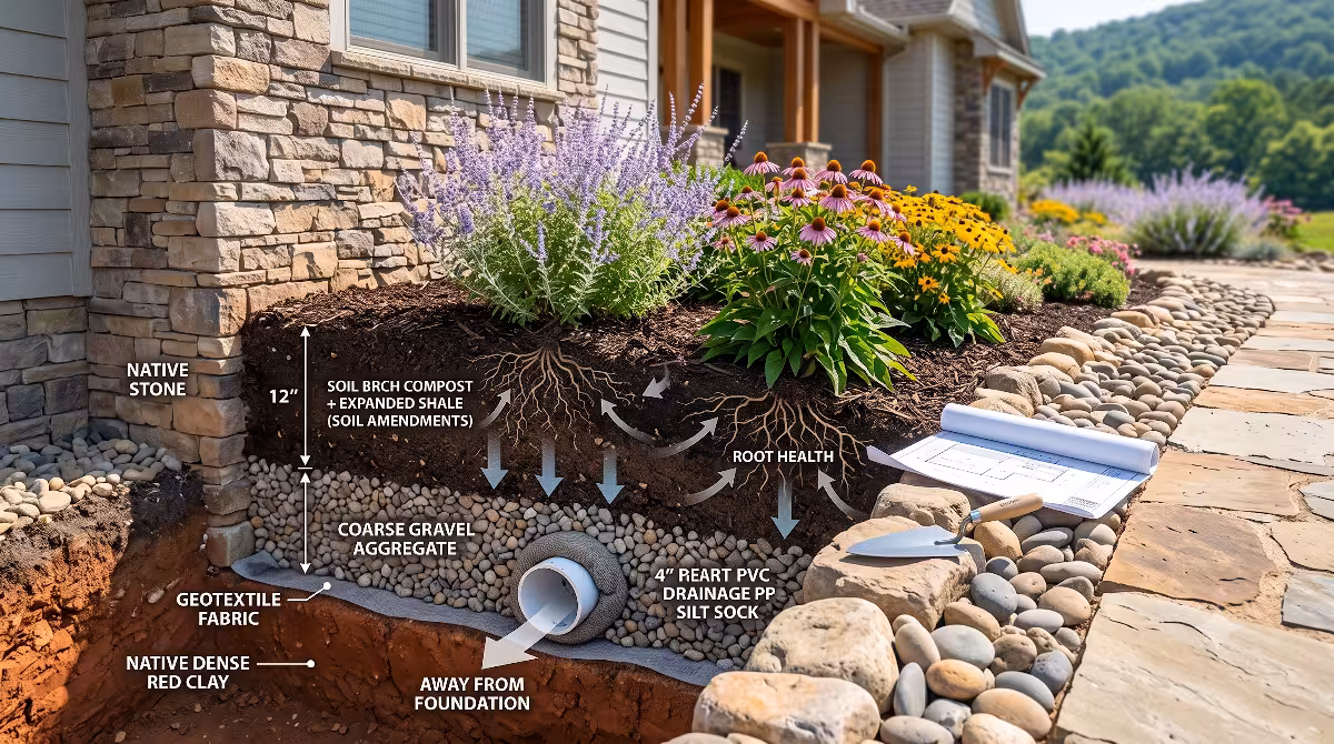 How to make a flower bed that is water-wise.