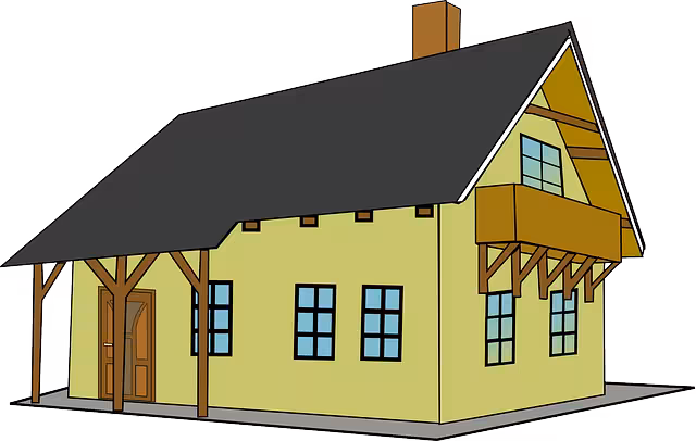 A drawing of a new house.