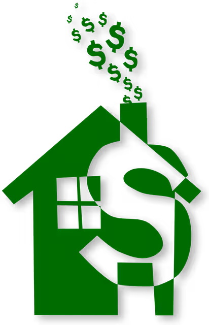 A drawing of a green house with costs going up the chimney.