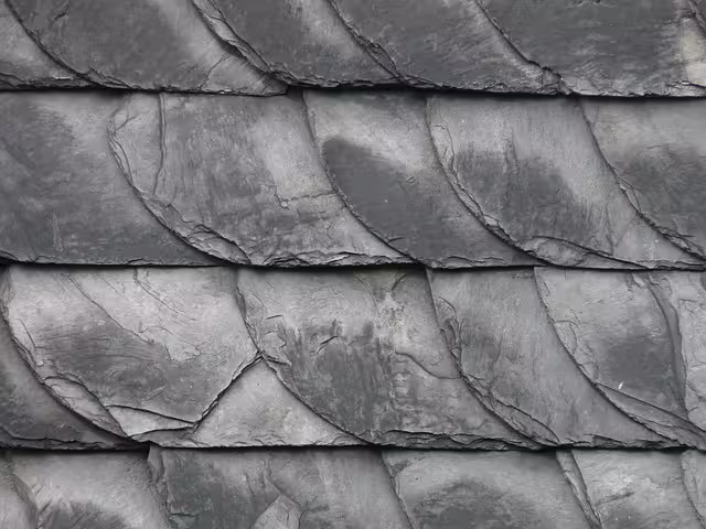 A black slate roof.