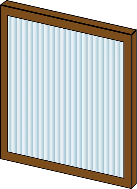 A brown and white air filter.
