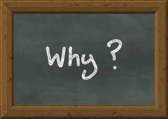 A chalkboard with the word "Why" on it.