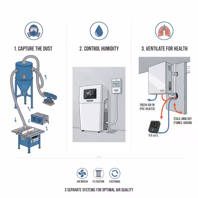 A graphic of basement ventilation systems.