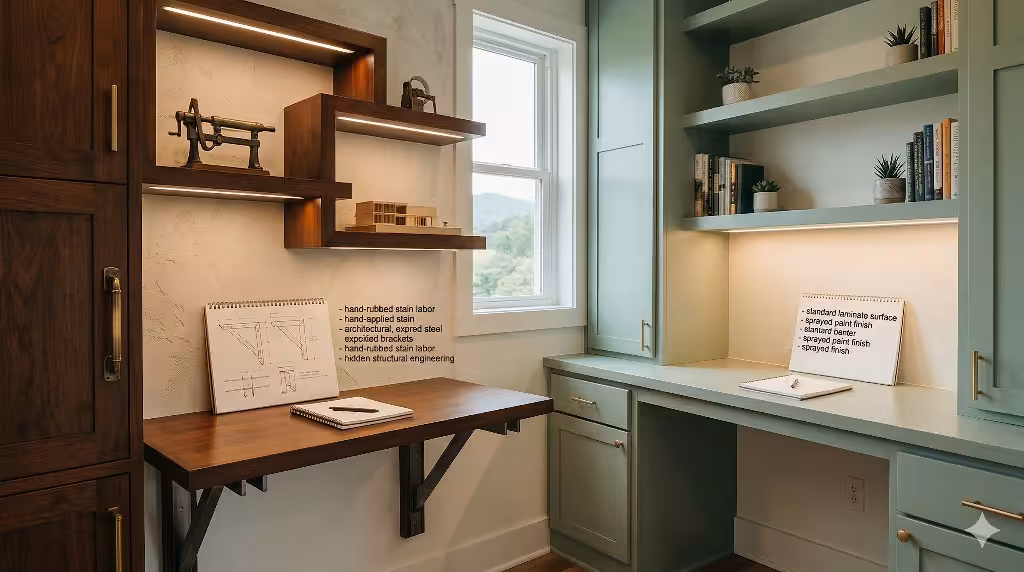 The design of the office nook.