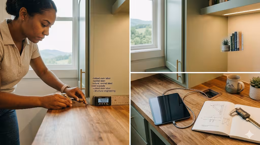 A woman doing a precision build.