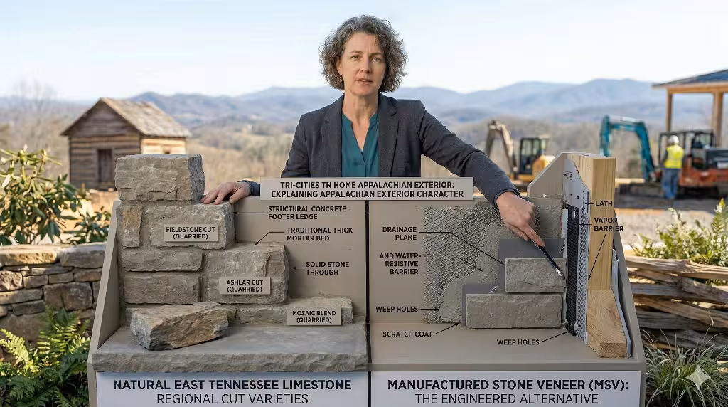 Components of an appalahcian exterior.