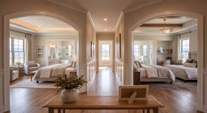 A dual primary suite in a home.