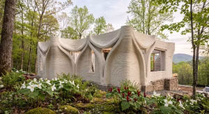 A house built with biopolymer walls.