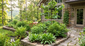 A garden with edible appalachian flora.