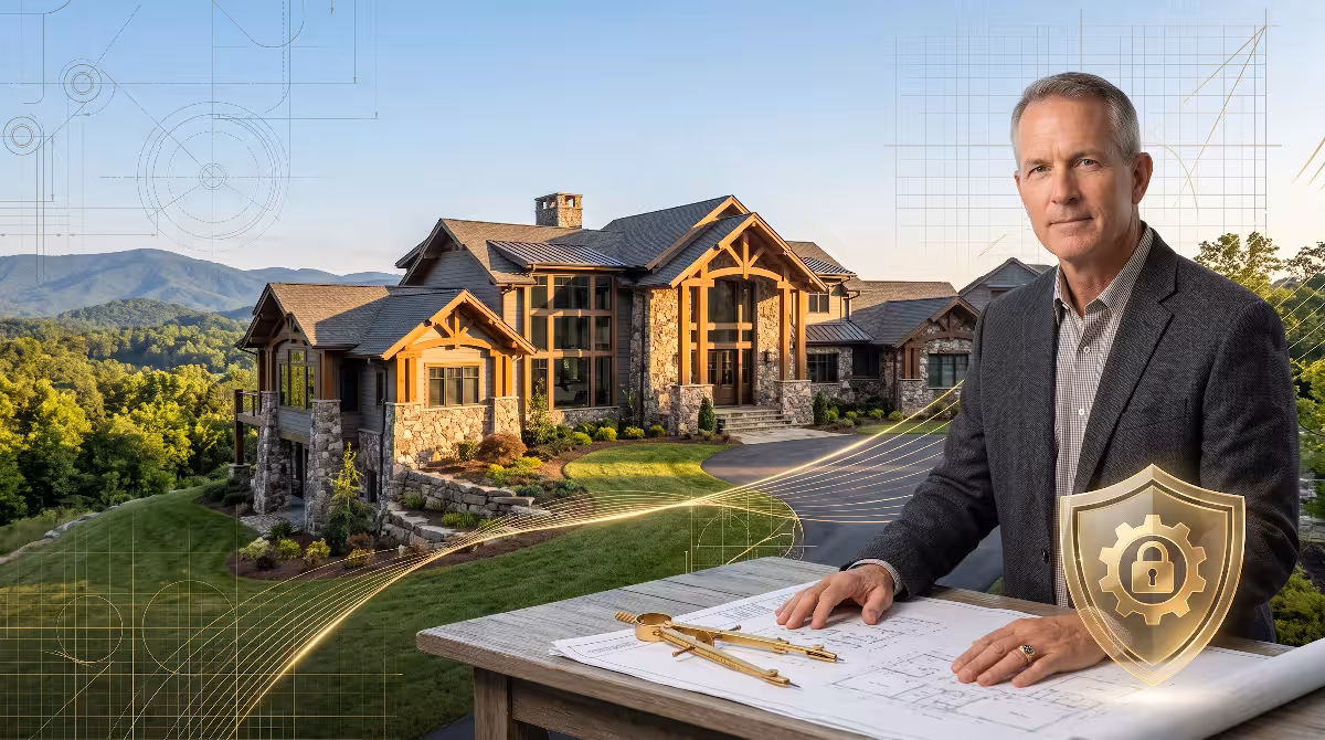 A man showing a guaranteed replacement cost policy.