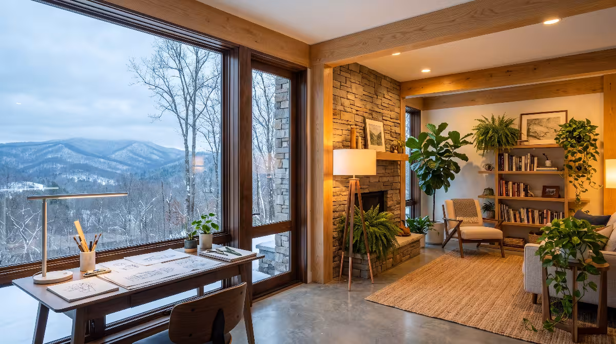 Light temperature in custom home.