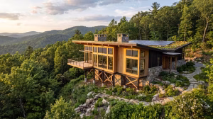 A house with sustainable architectural design.