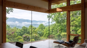 A room with a visual connection to nature.