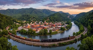 The Nolichucky River in Erwin TN.