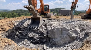 Excavation of shale vs limestone.