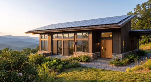 A net zero passive house on the side of a mountain in the Tri-Cities.