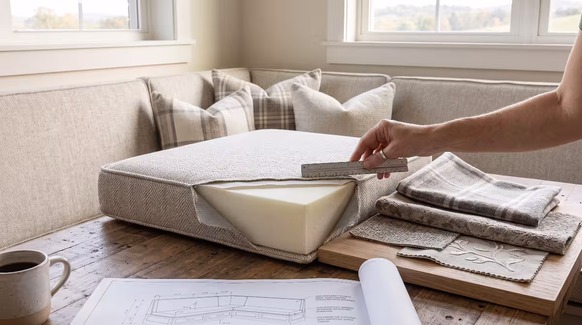 The structure of the cushions.