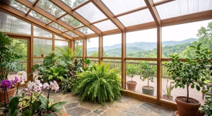 Sunrooms on the Tri-Cities of TN with plants.
