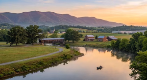 The Holston river and surgoinsville tn.