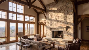 East TN limestone in a custom home.