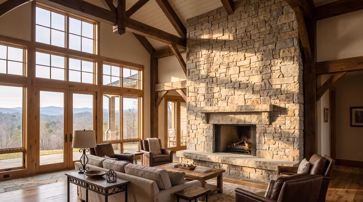 East TN limestone in a custom home.