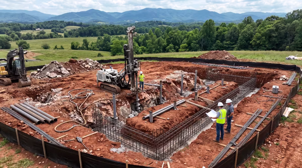 How to deal with karst topography and foundations.