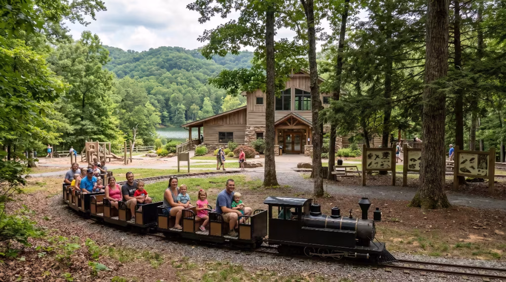 The train at steele creek park.