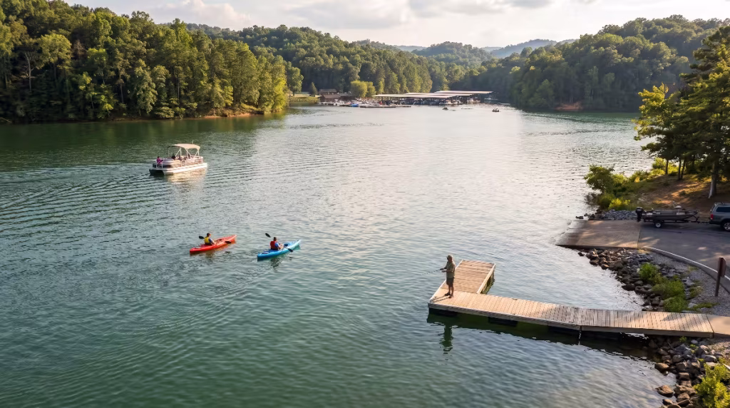 Boaters on the lake.