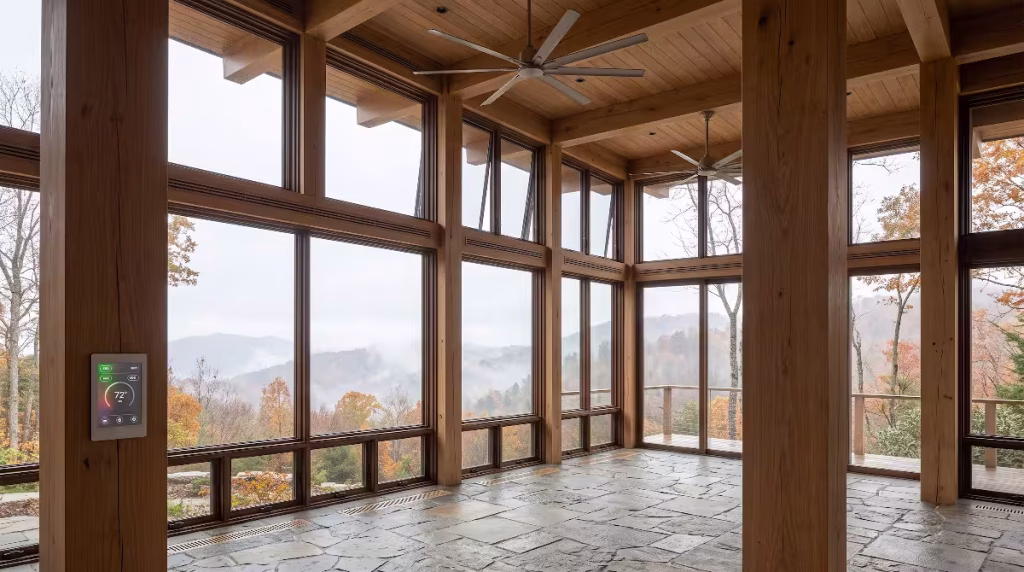 Adjusting the home's interior for different seasons.