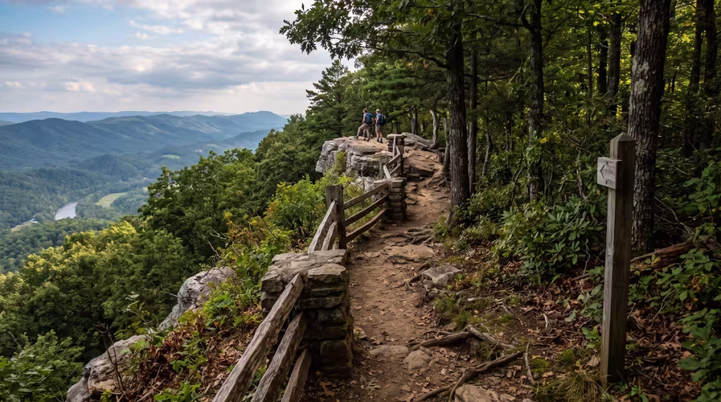 An overlook at a park.