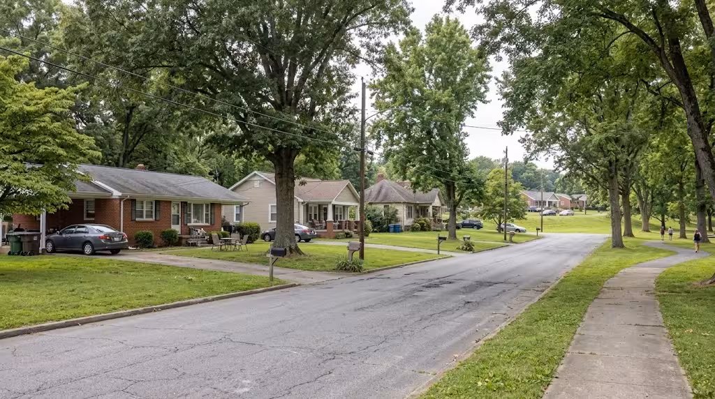 The neighborhood around Borden Park.