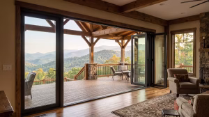 Patio doors for mountain homes.