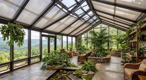 A home with sunroom shading.