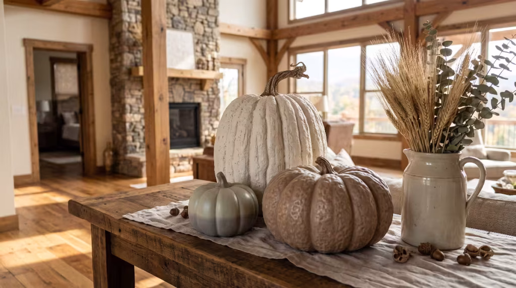 The rule of three with pumpkins.