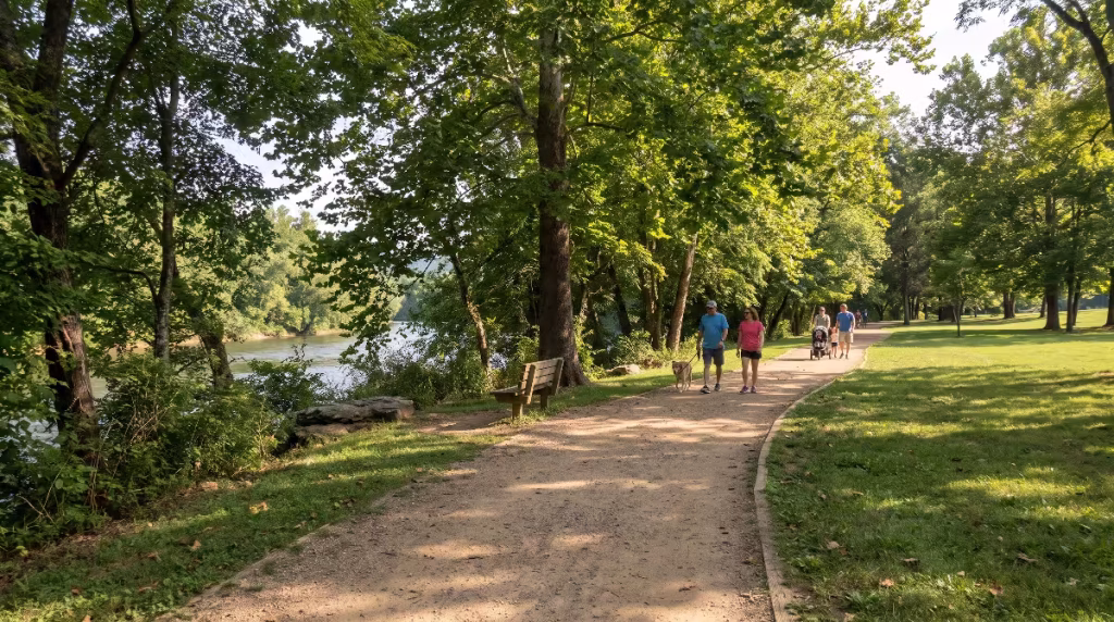 People walking on the trail.